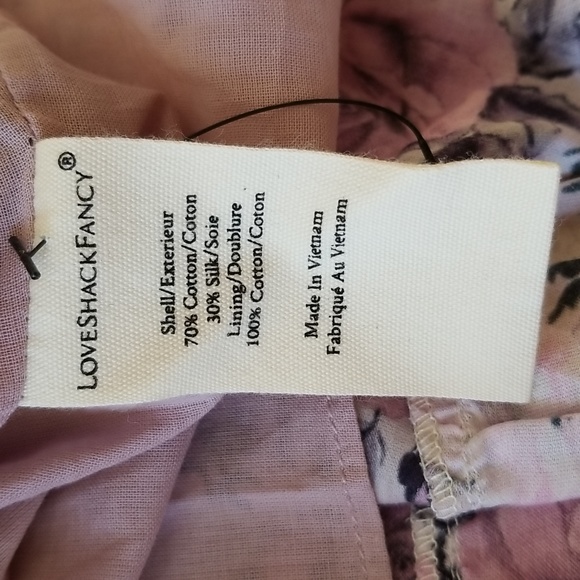 LOVESHACKFANCY Silk Blend Higgins Dress Sandy Pink Shores - Picture 12 of 14